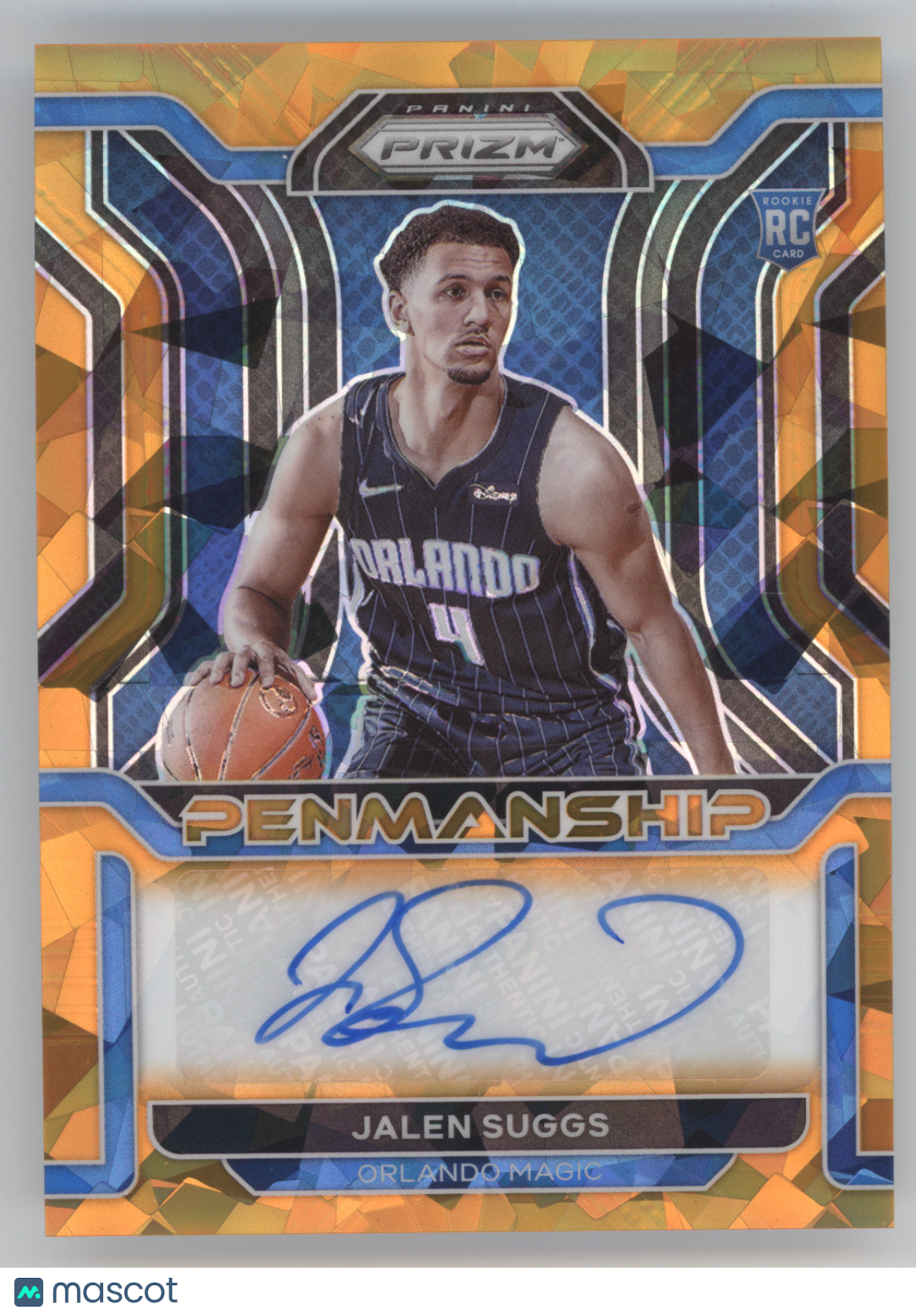 2021 Panini Prizm Penmanship Jalen Suggs #RP-JSU Orange Ice RC
