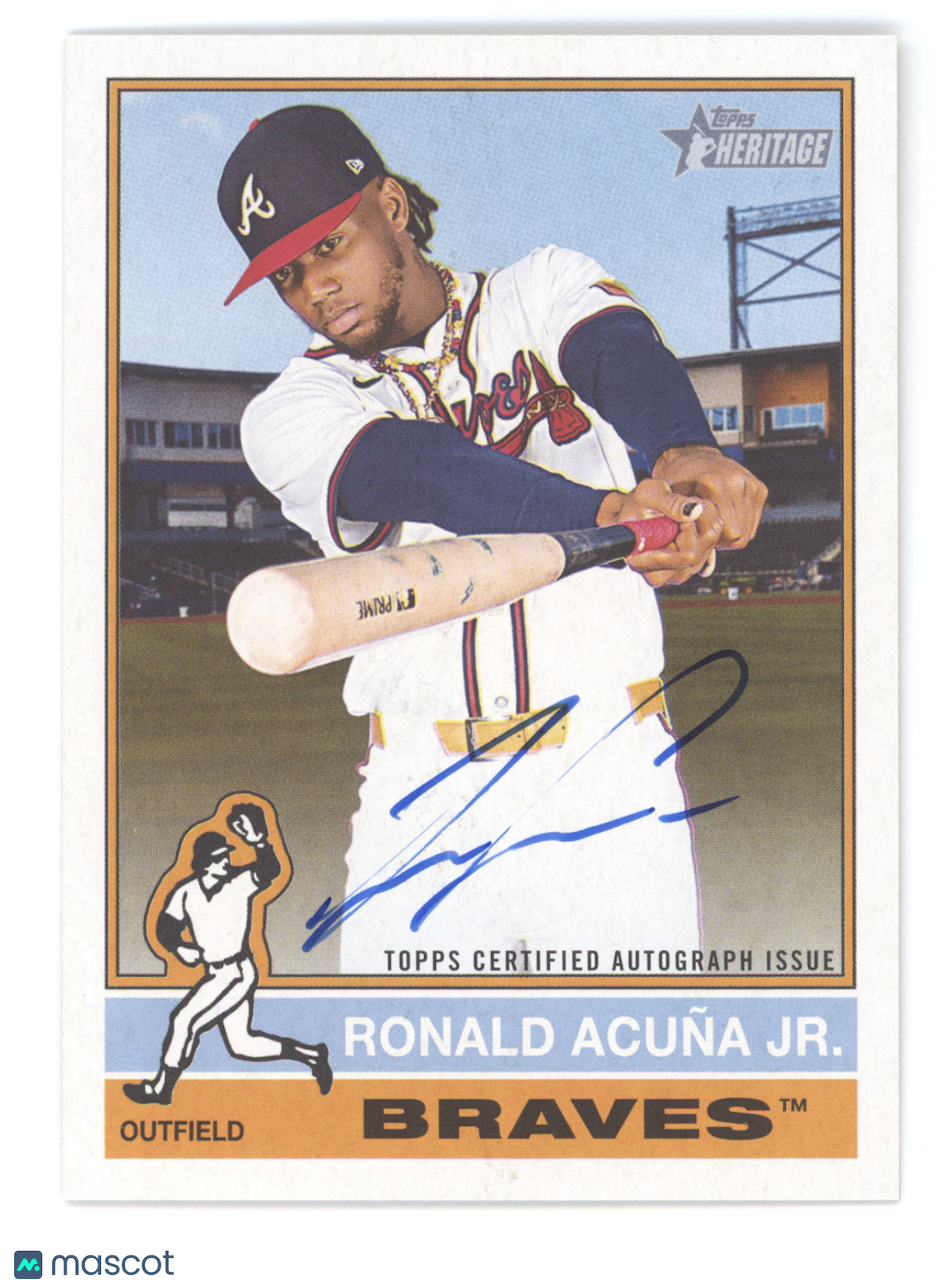 2025 Topps Heritage Ronald Acuña Jr. #ROA-RAC Real One Autograph