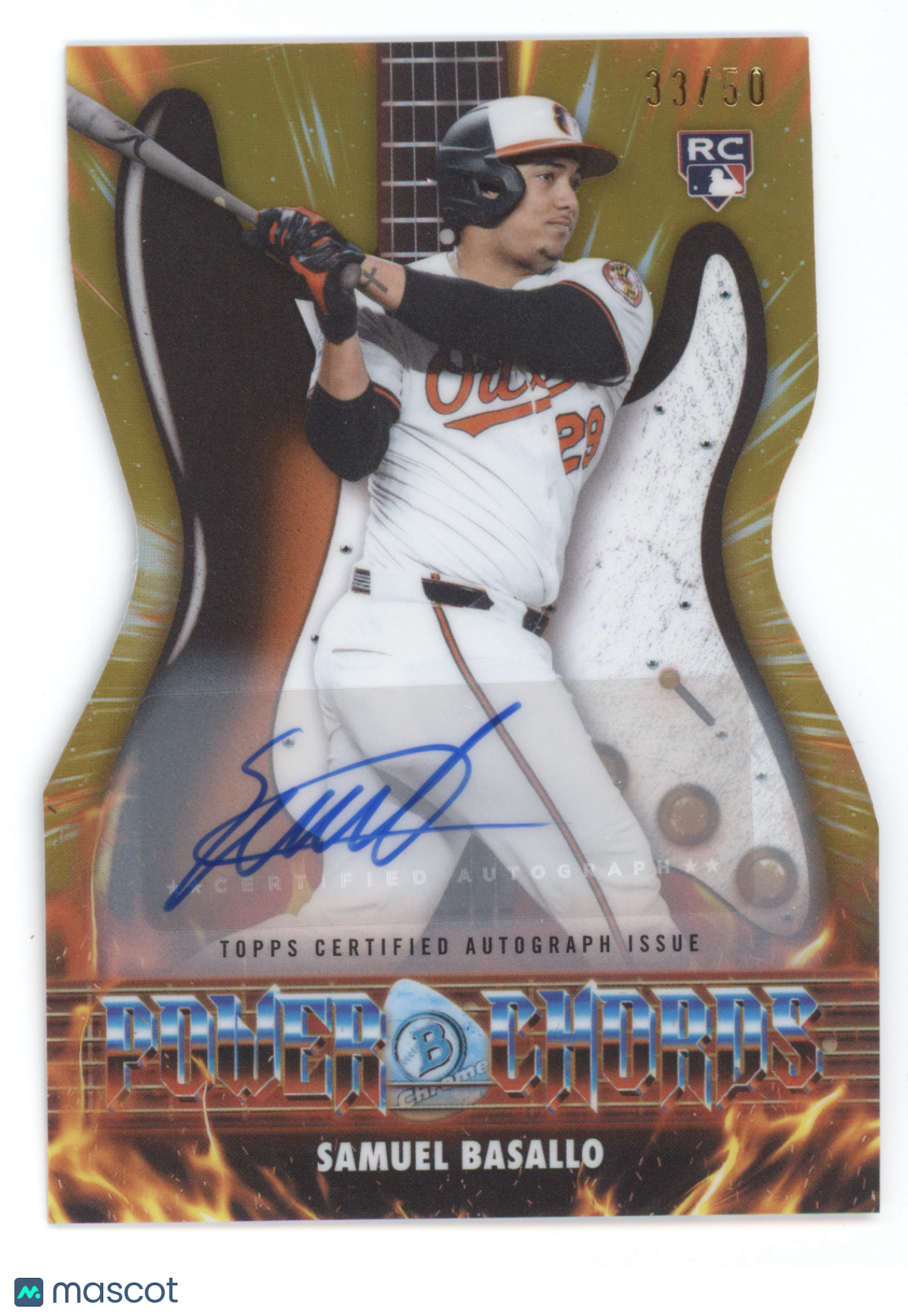 2026 Bowman Chrome Power Chords Samuel Basallo #PC-25 Gold Refractor RC 33/50