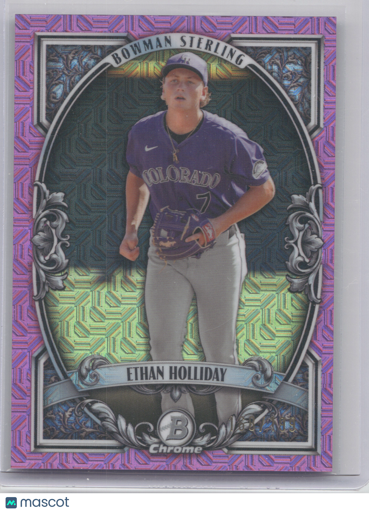 2026 Topps Bowman Sterling Chrome Ethan Holliday #BST-11 Pink Mojo 168/199