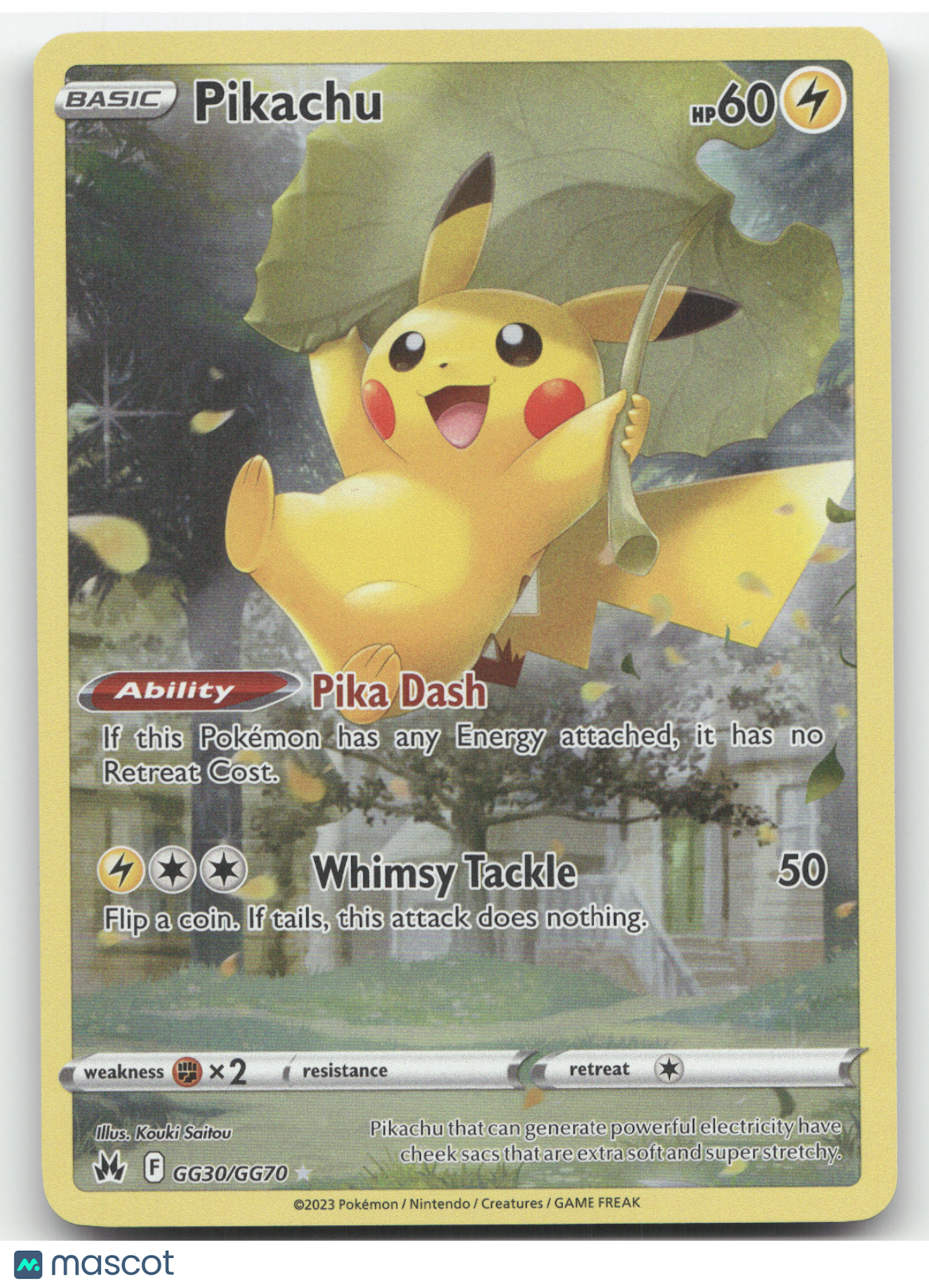 2023 Crown Zenith Pikachu Holo Rare #GG30/GG70
