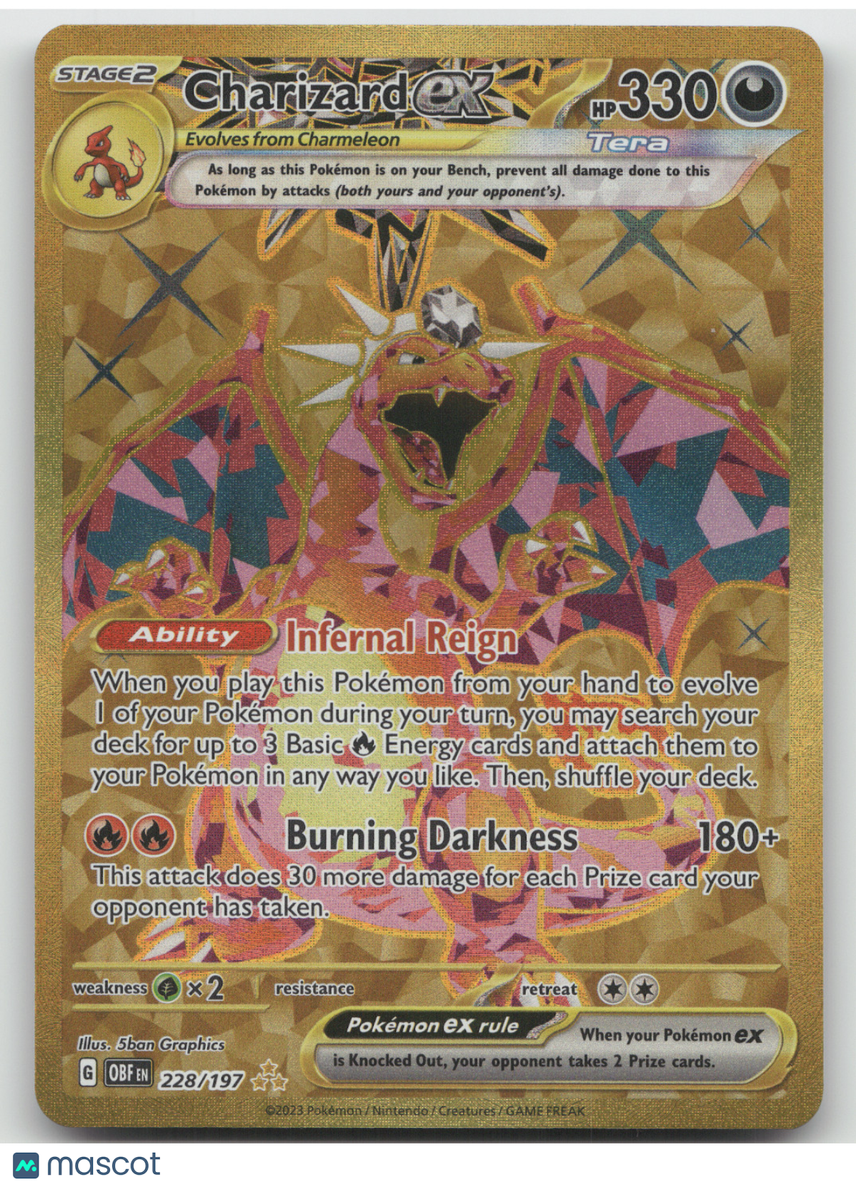2023 Obsidian Flames Charizard ex Secret Rare #228/197