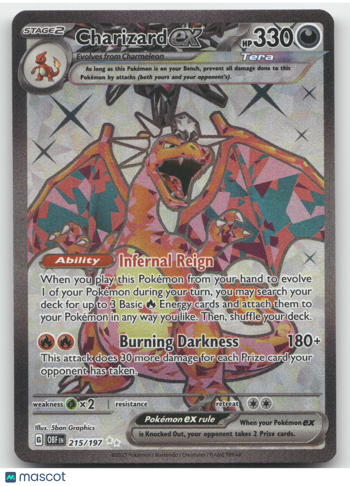 2023 Obsidian Flames Charizard ex Secret Rare #215/197