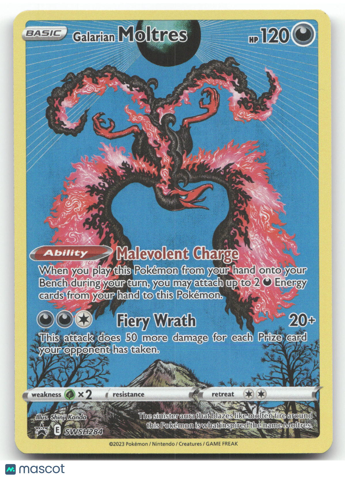 2023 Crown Zenith Galarian Moltres Black Star Promo #SWSH284
