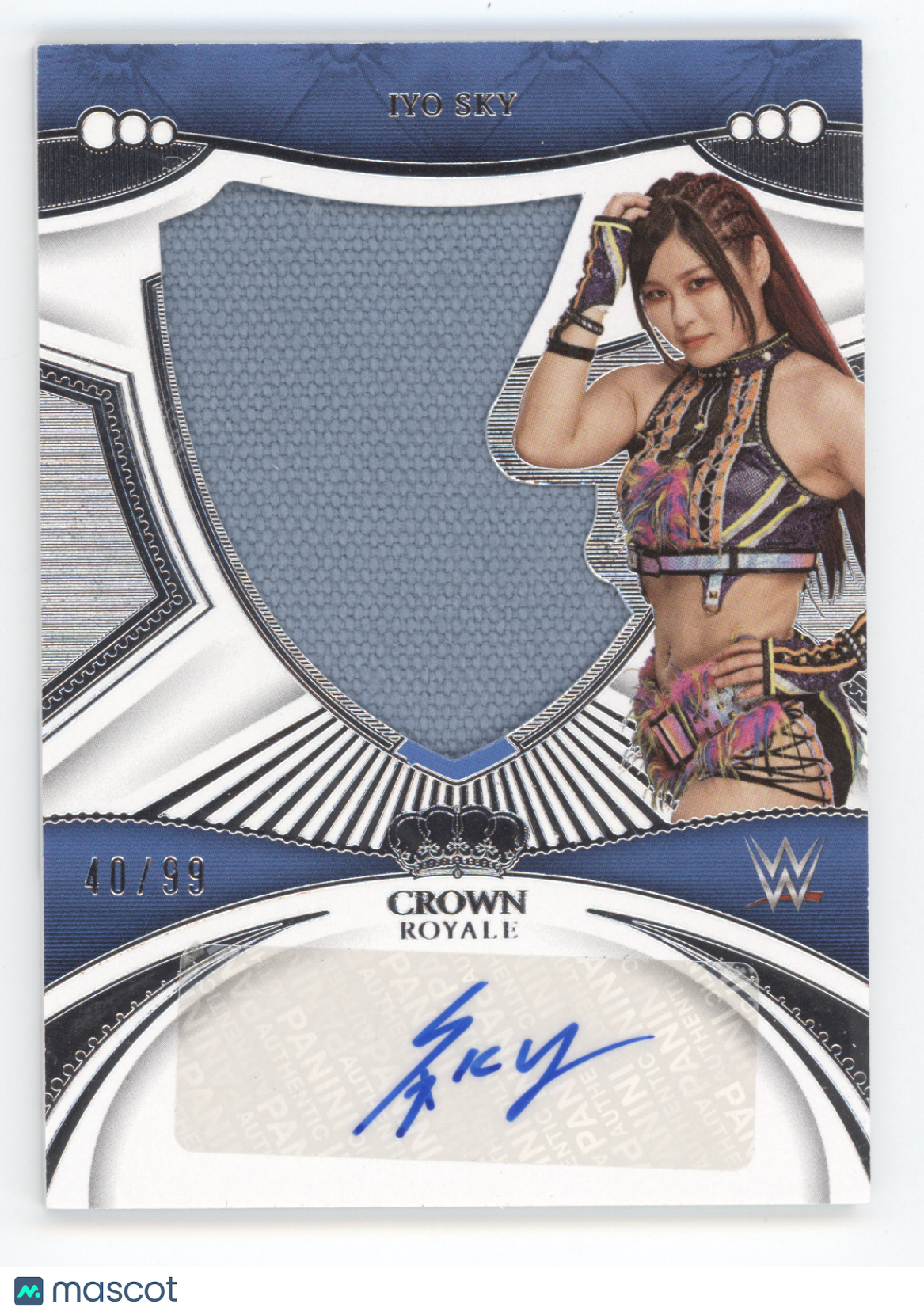 2023 Panini Chronicles Crown Royale WWE Iyo Sky #SKY 40/99 Superstar-worn Auto