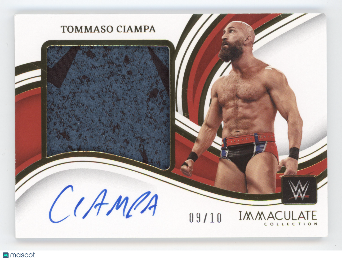 2023 Panini Immaculate WWE Tommaso Ciampa #TMC 09/10 Premium Mem. Autographs