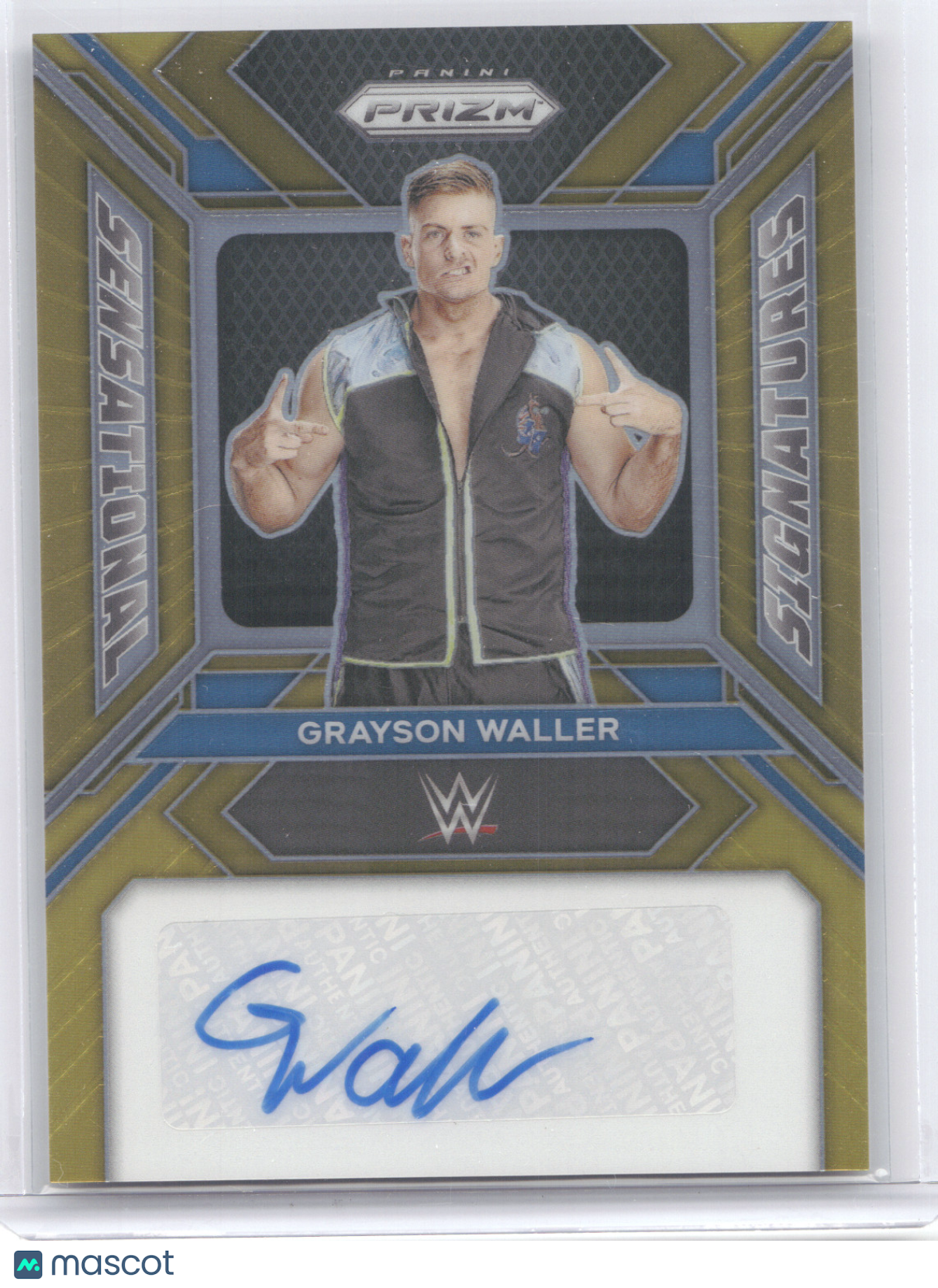2024 Panini Prizm WWE Sensational Signatures Grayson Waller #SS-GWA Gold 04/10