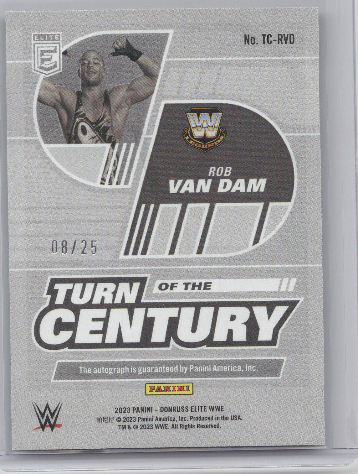 2023 Panini Donruss Elite WWE Turn of the Century Auto Rob Van Dam #TC-RVD 08/25