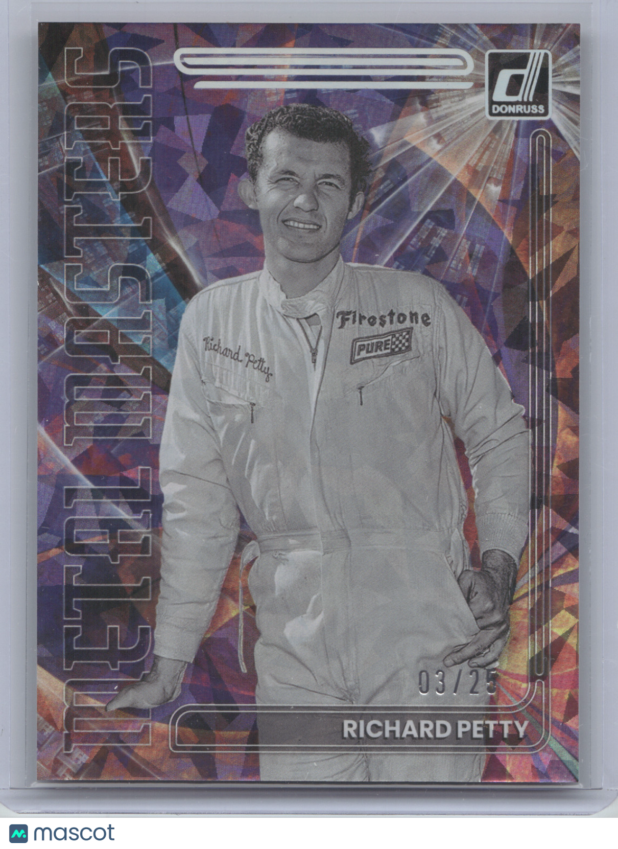 2023 Donruss Racing Metal Masters Autograph Richard Petty #MM2 Purple Ice 03/25