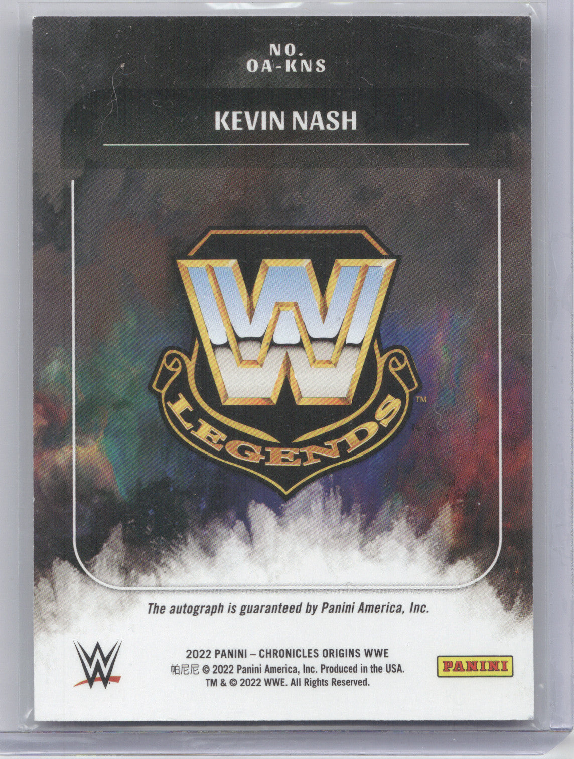 2022 Panini Chronicles Origins WWE Kevin Nash #OA-KNS Autograph