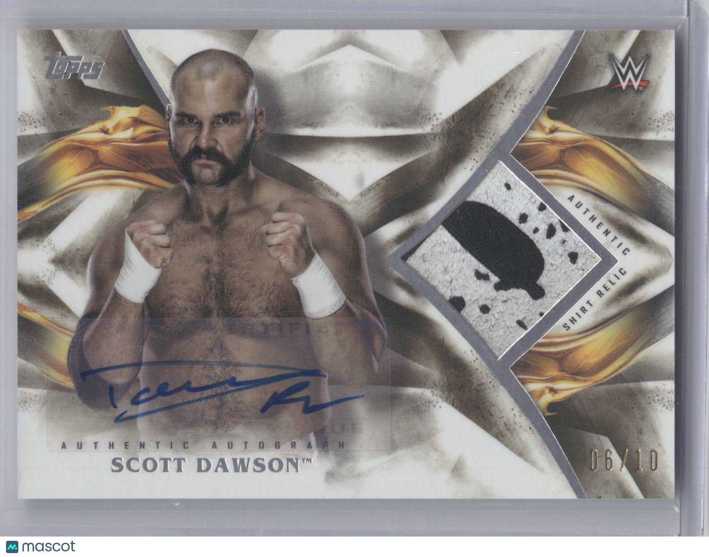 2019 Topps WWE Undisputed Scott Dawson #UAR-SD 06/10 Authentic Relic Autograph