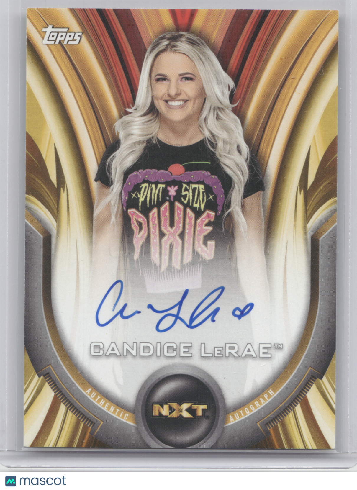 2020 Topps WWE Candice LeRae #A-CL Gold 02/10 Authentic Roster Autograph Card