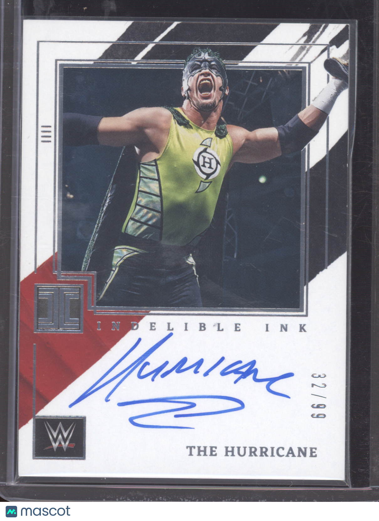 2022 Panini Impeccable WWE The Hurricane #IN-HCN 32/99 Indelible Ink