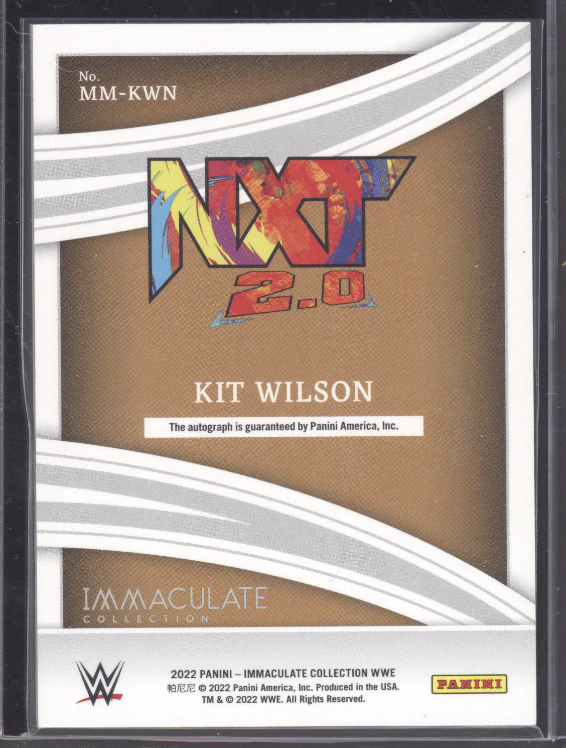 2022 Panini Immaculate Collection Modern Marks Kit Wilson #MM-KWN 33/99