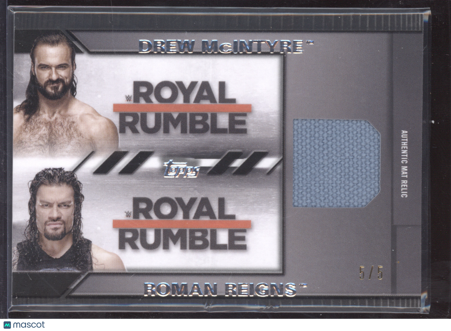 2021 Topps WWE Undisputed Roman Reigns Drew McIntyre #MA-DR 5/5 Authentic Relic