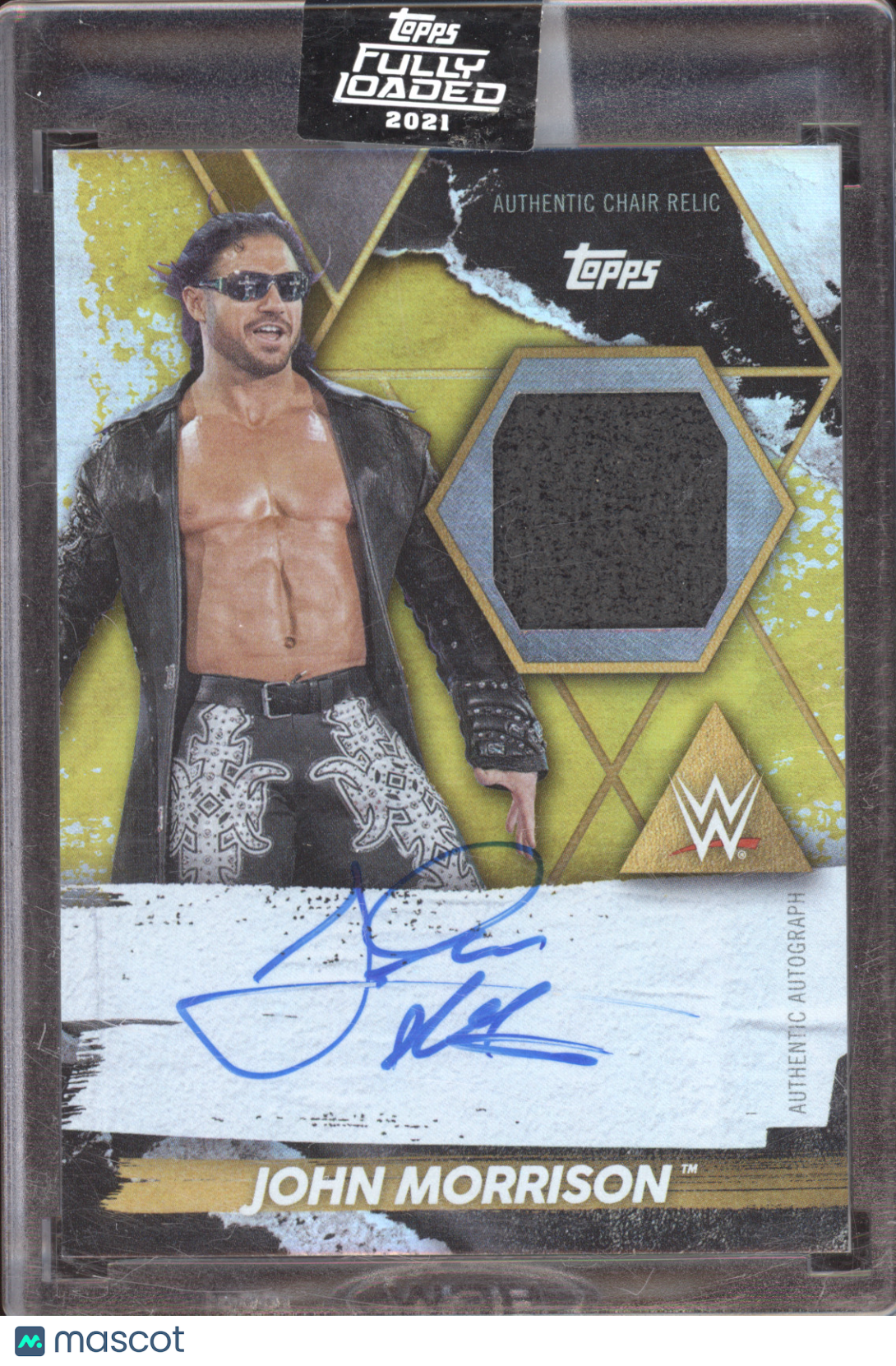 2021 Topps WWE Fully Loaded John Morrison #JM 50/75 Metal Chair Relic Autograph