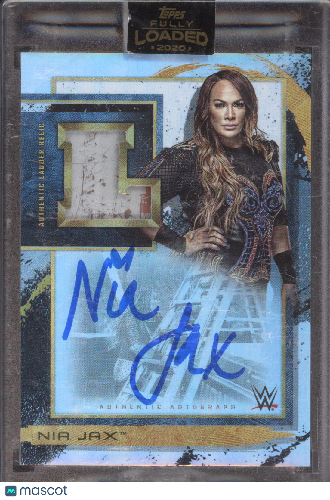 2020 Topps Fully Loaded Nia Jax #NJ Event-Used Ladder Relic Autograph Card 53/99