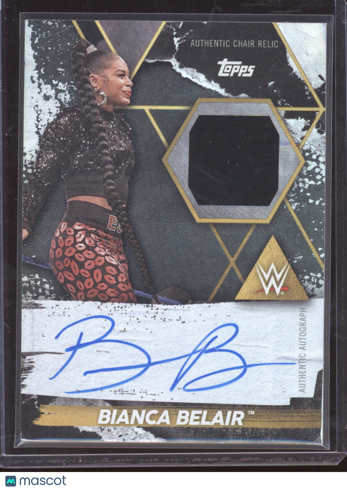 2021 Topps WWE Fully Loaded Bianca Belair #C-BB Metal Chair Autograph 17/50