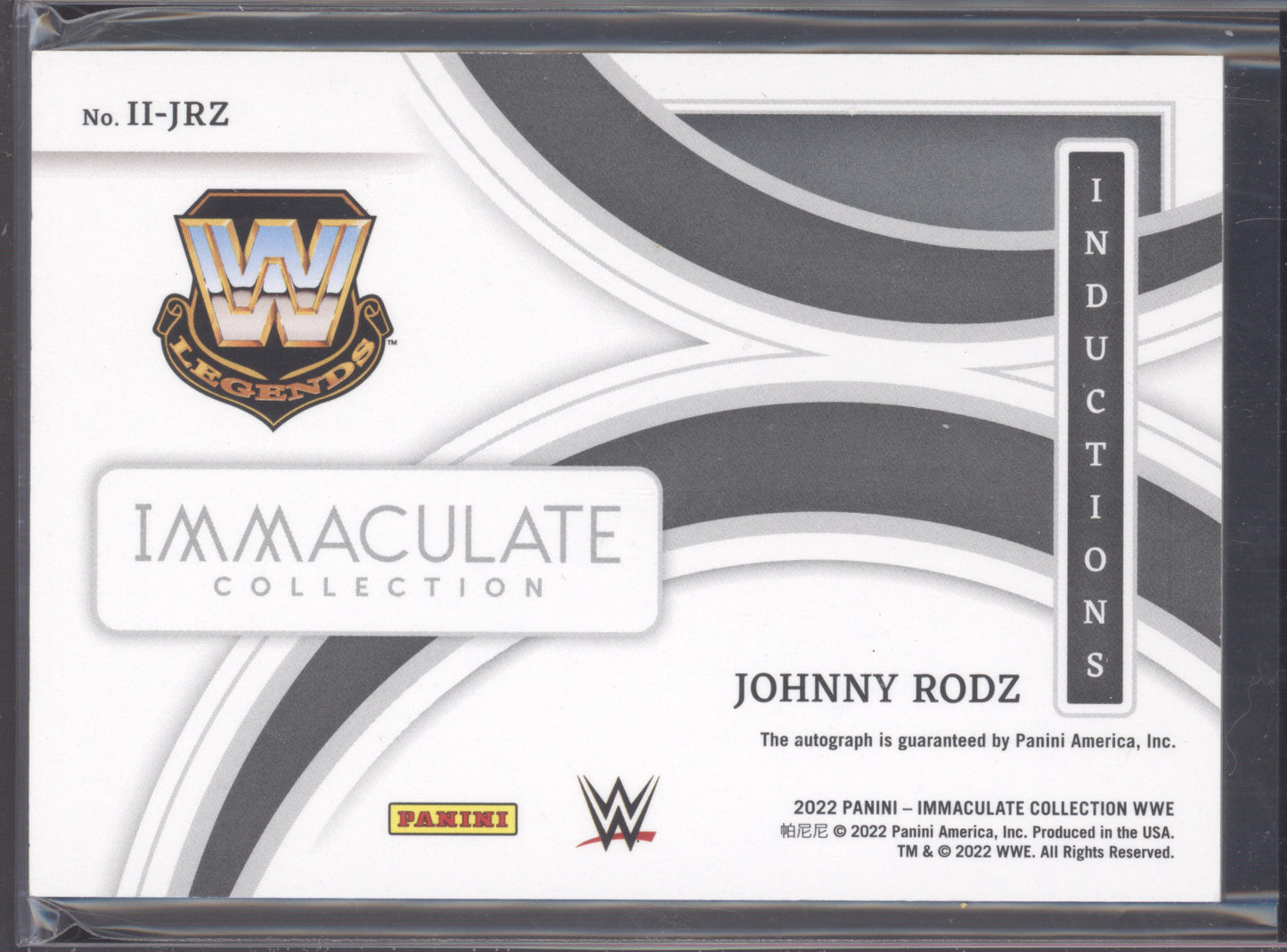 2022 Panini Immaculate Collection WWE Inductions Auto Johnny Rodz #II-JRZ 85/99
