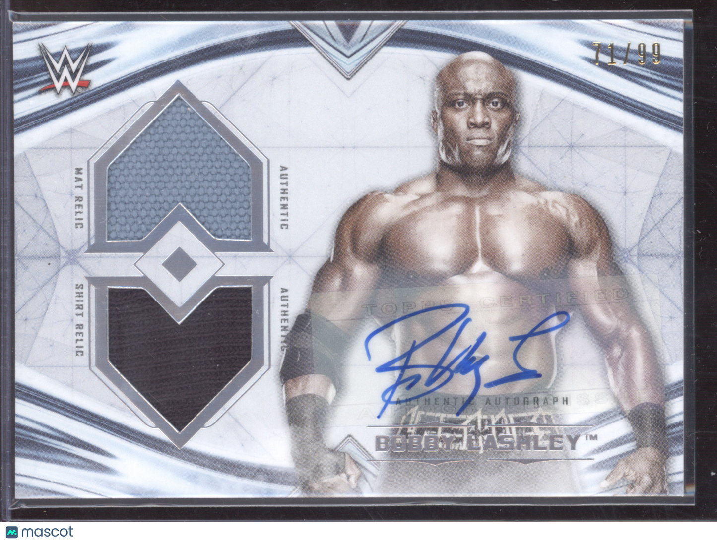 2020 Topps WWE Undisputed Bobby Lashley #DRA-BO 11/99 Dual Relic Auto