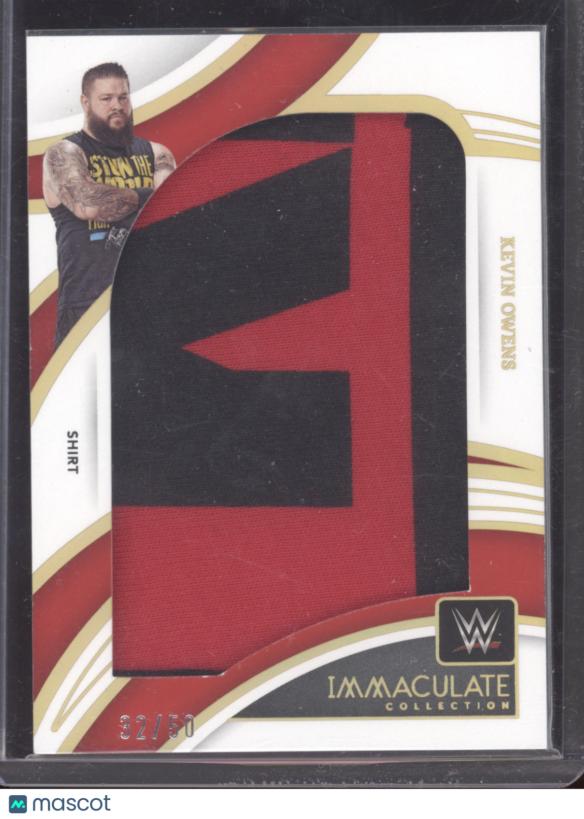 2022 Panini Immaculate Collection WWE Kevin Owens #KOW Jumbo Mem. Shirt 32/50