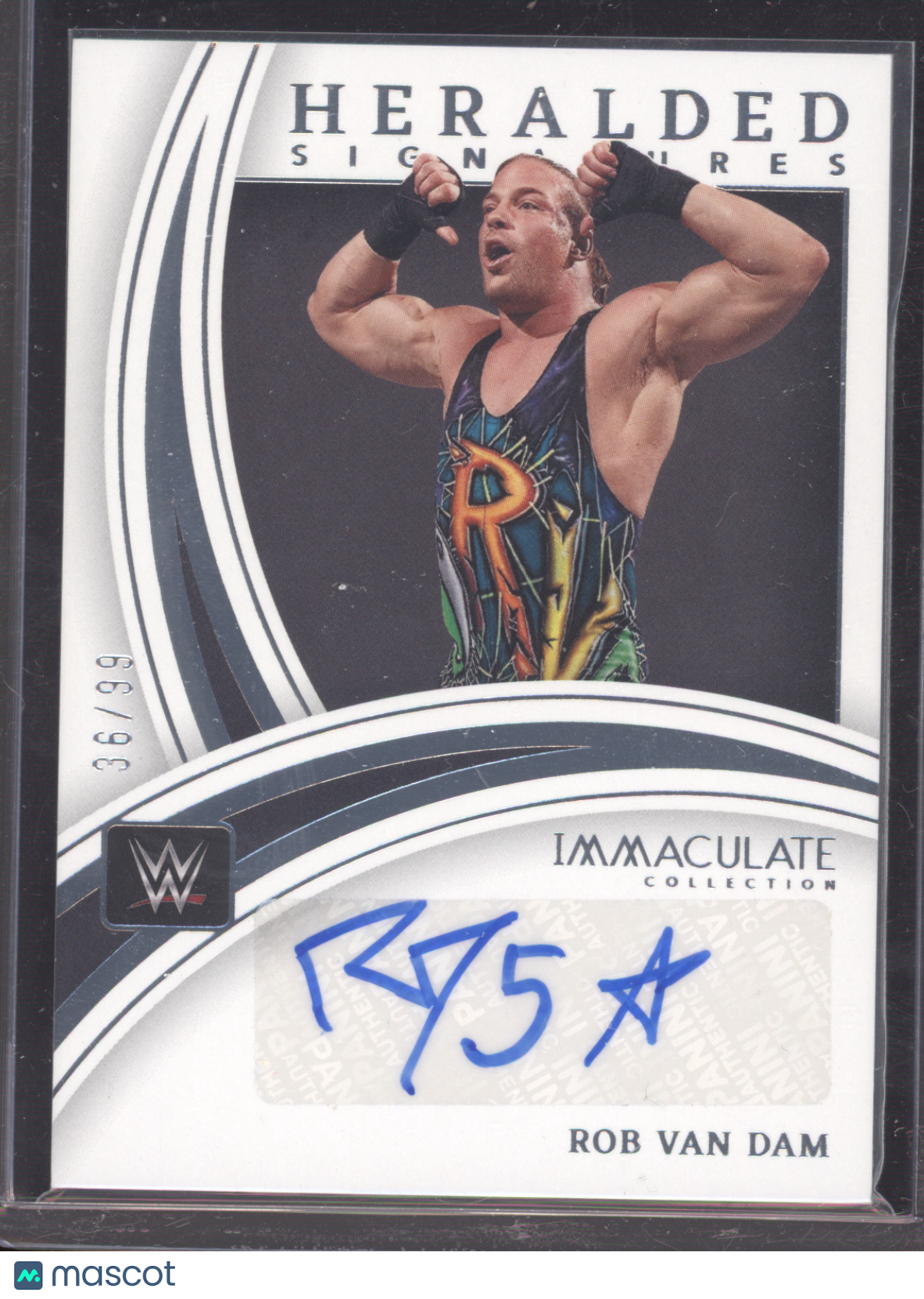 2022 Panini Immaculate Collection Heralded Signatures Rob Van Dam #HS-RVD 36/99