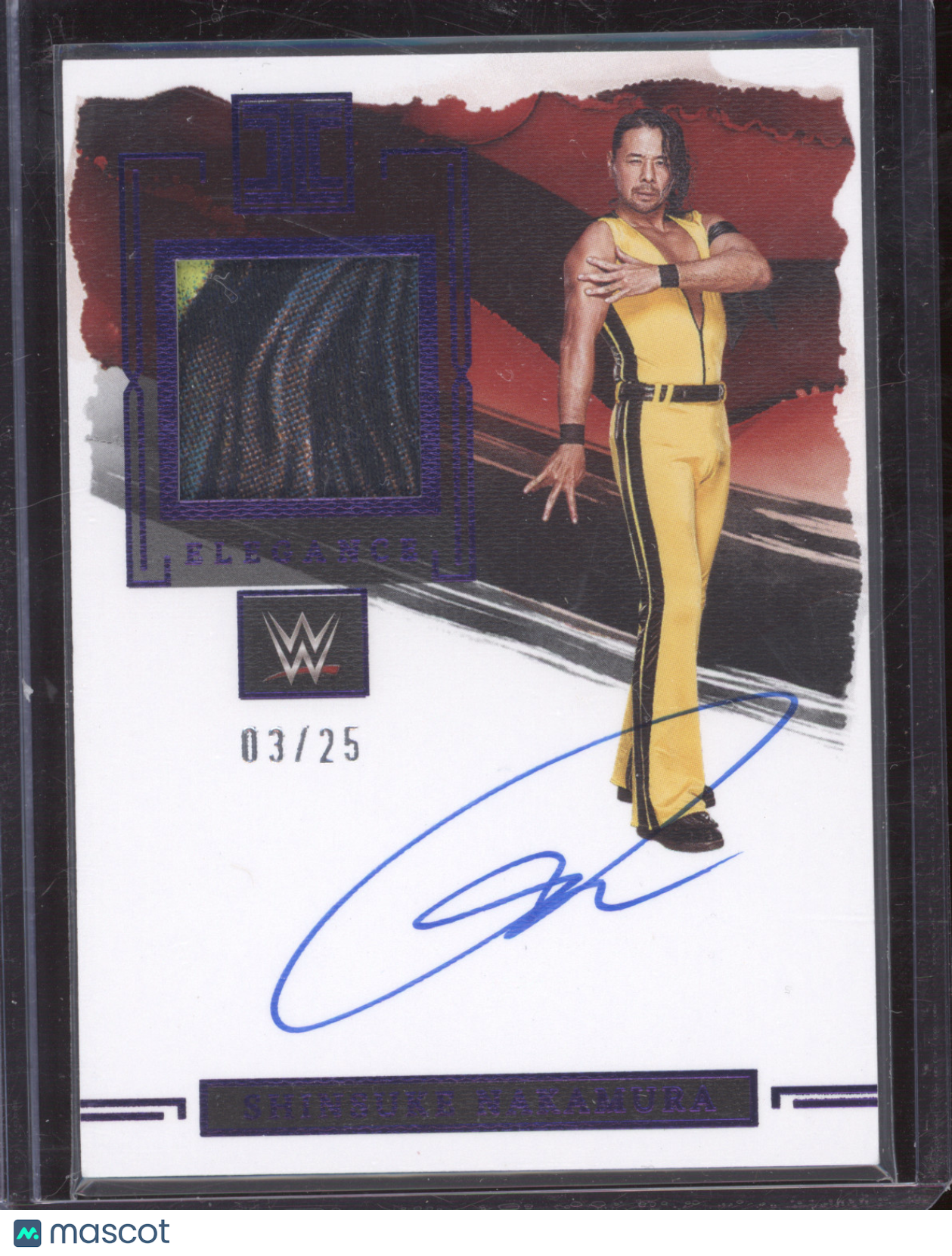 2023 Panini Impeccable WWE Shinsuke Nakamura #SHN 03/25 Memorabilia Autographs