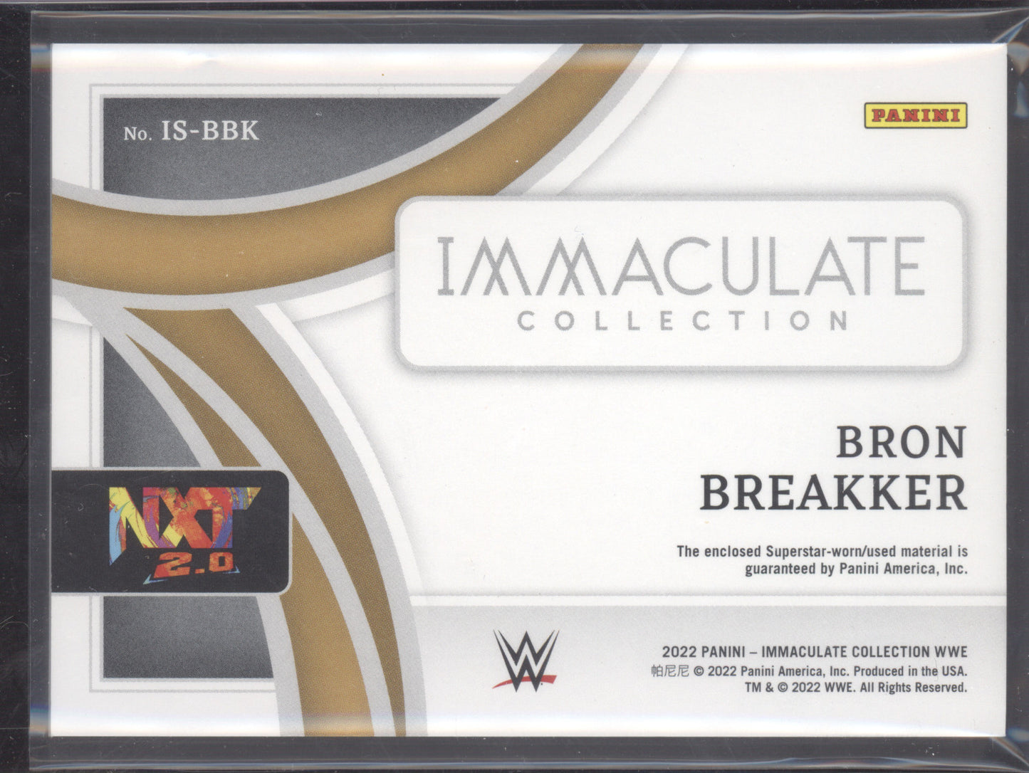 2022 Panini Immaculate Collection Immaculate Standard Bron Breakker BBK RC 83/99