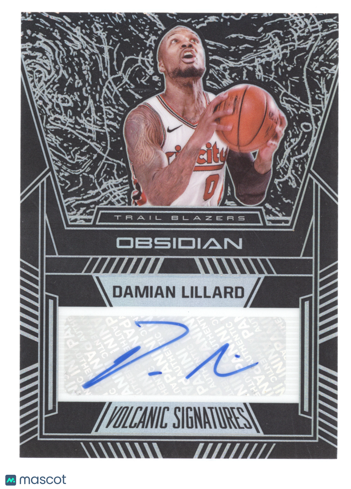2019 Panini Obsidian Volcanic Signatures Damian Lillard #VS-DLL 01/35