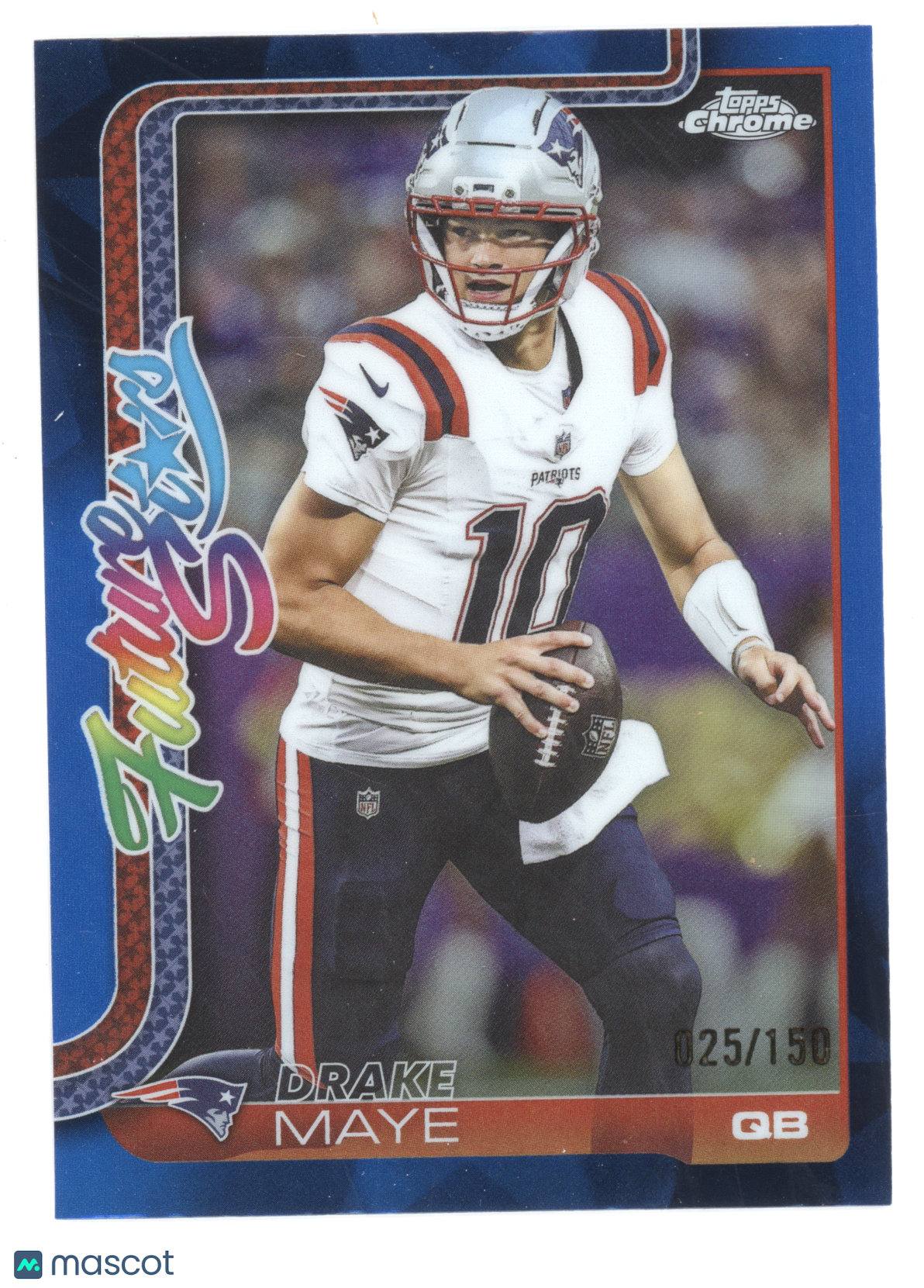2025 Topps Chrome Future Stars Drake Maye #FS-7 Blue 025/150