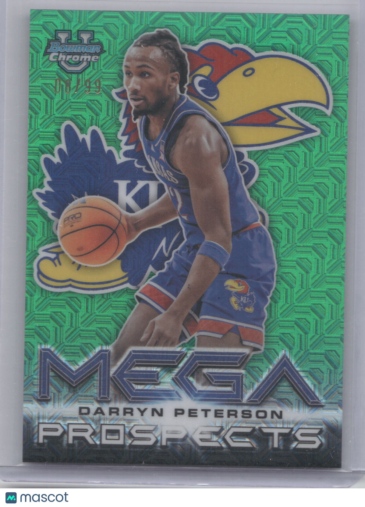 2025 Bowman Chrome U Mega Prospects Darryn Peterson #MP-2 Green Mojo 08/99