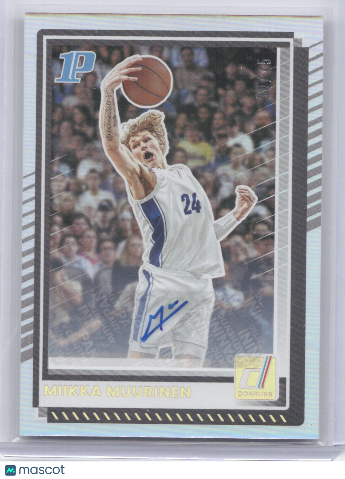 2025 Panini Donruss Basketball Miikka Muurinen #168 Holo Autograph 30/75