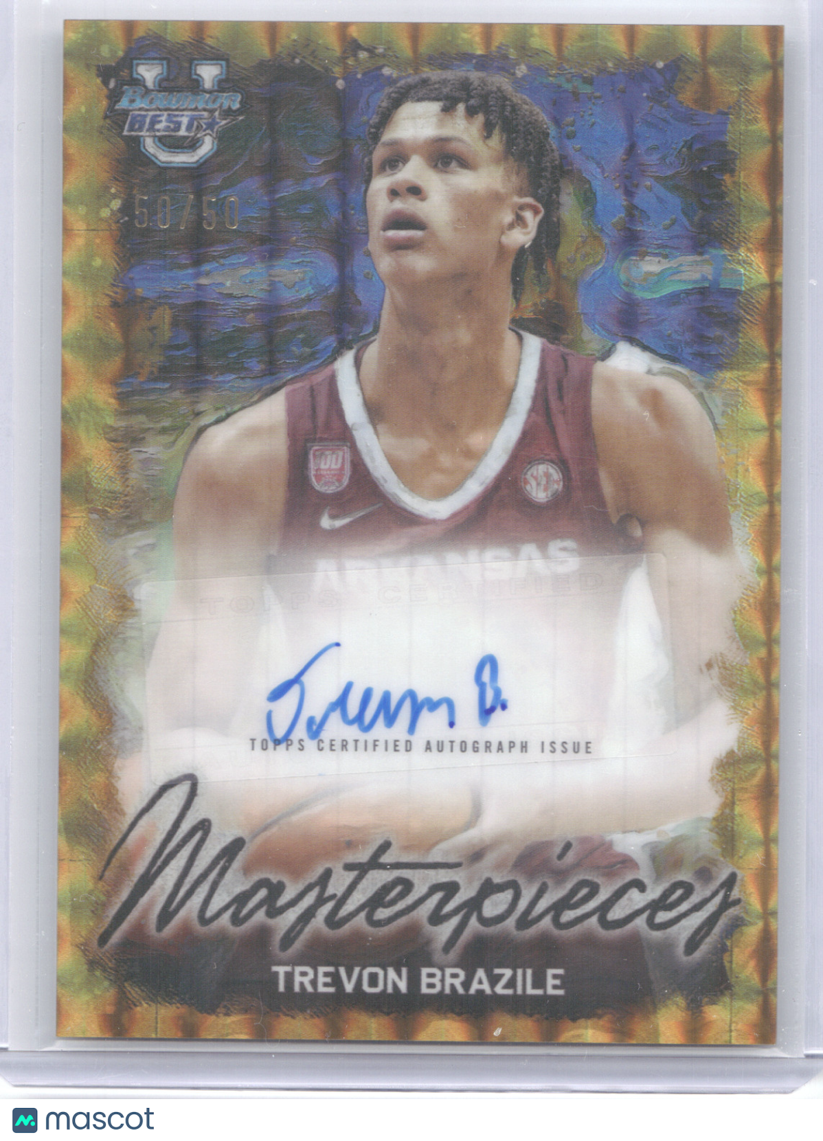 2024 Bowman University Best Masterpieces Trevon Brazile #BMA-TB Gold Geometric