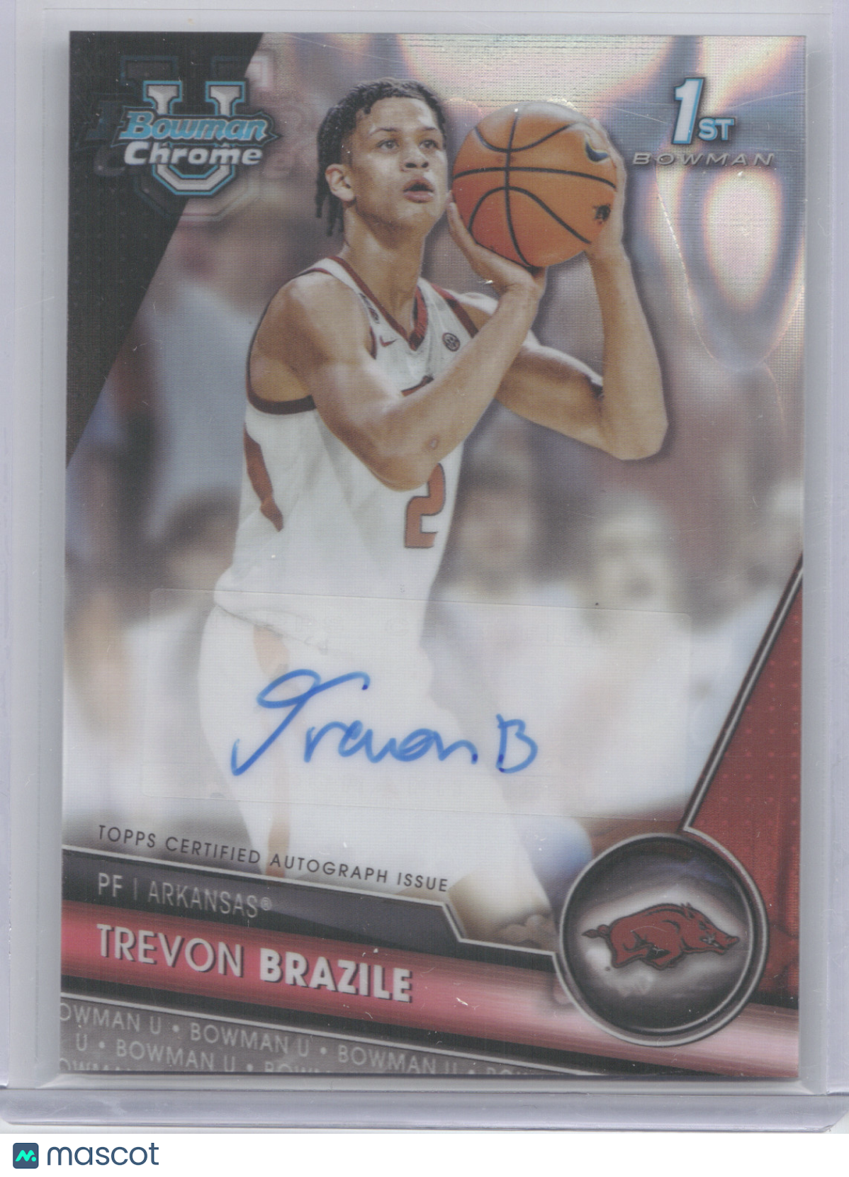 2023 Bowman University Chrome Prospect Autograph Trevon Brazile #BCPA-TB 138/199