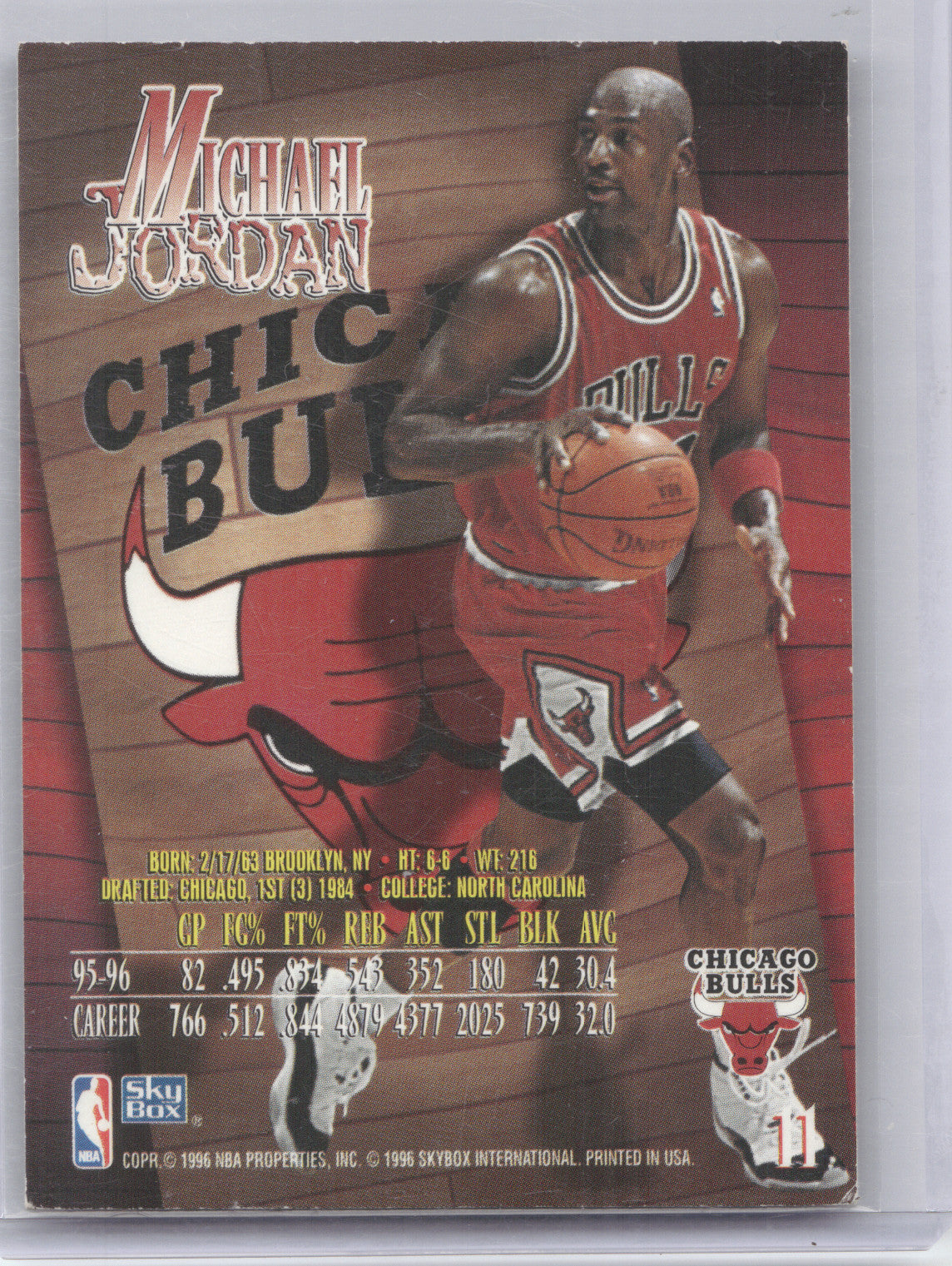 1996 SkyBox Z-Force Michael Jordan #11