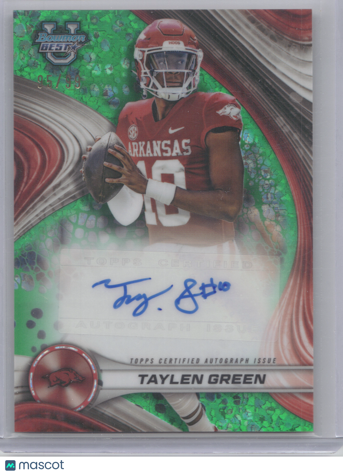 2024 Bowman Best University Autograph Taylen Green #BOA-TG Green 95/99