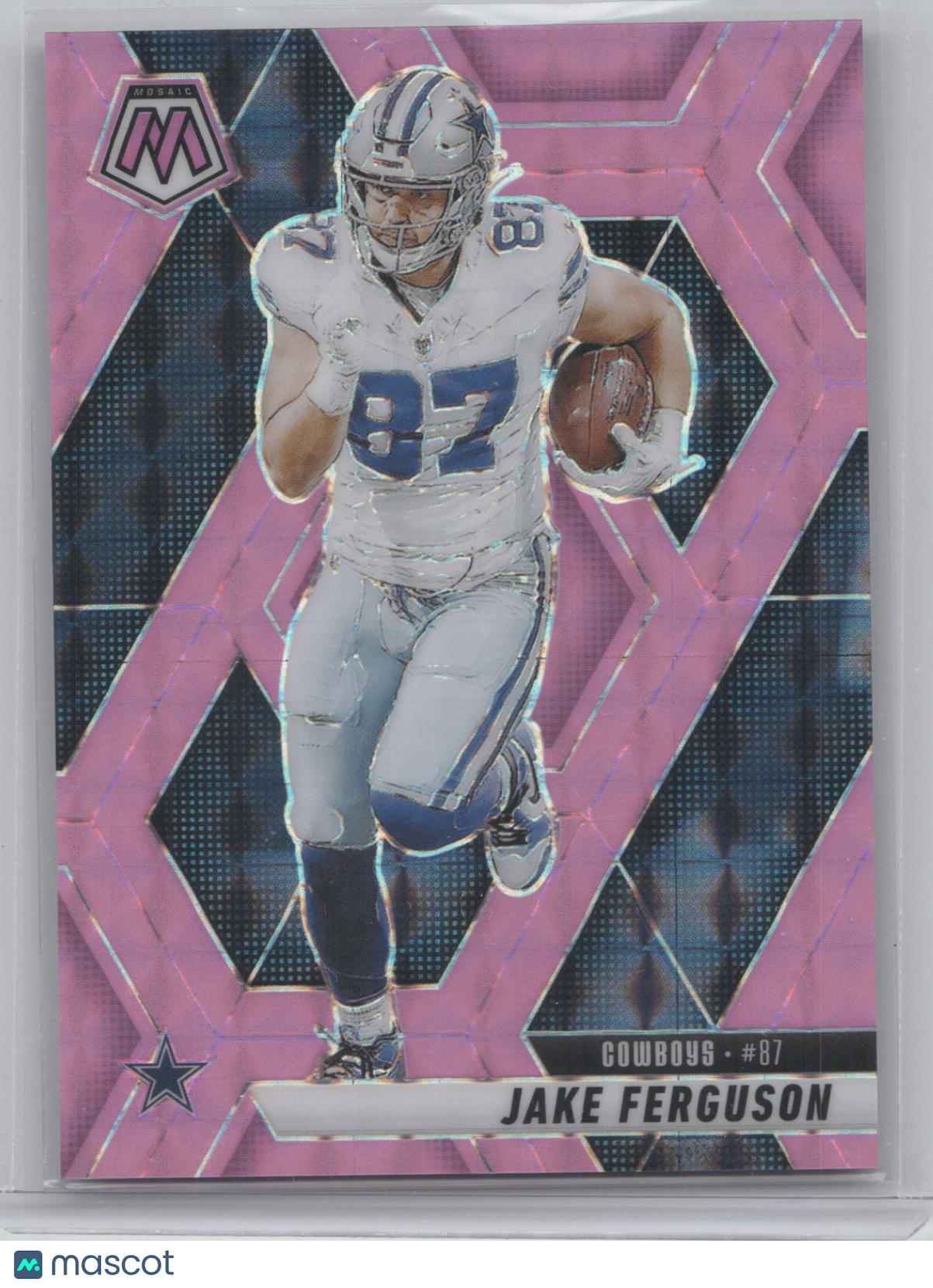 2025 Panini Mosaic Football Jake Ferguson #175 Pink Fluorescent 03/10