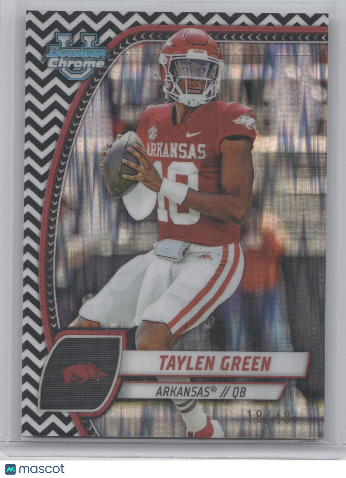 2024 Bowman Chrome University Taylen Green #169 Black White Stealth 18/48
