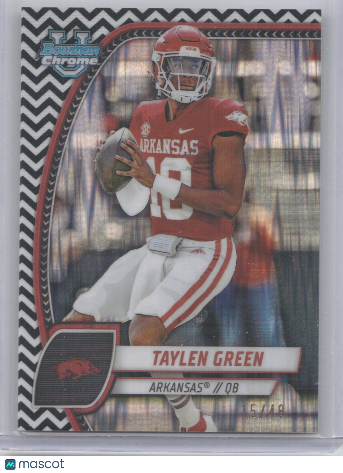 2024 Bowman Chrome University Taylen Green #169 Black White Stealth 15/48