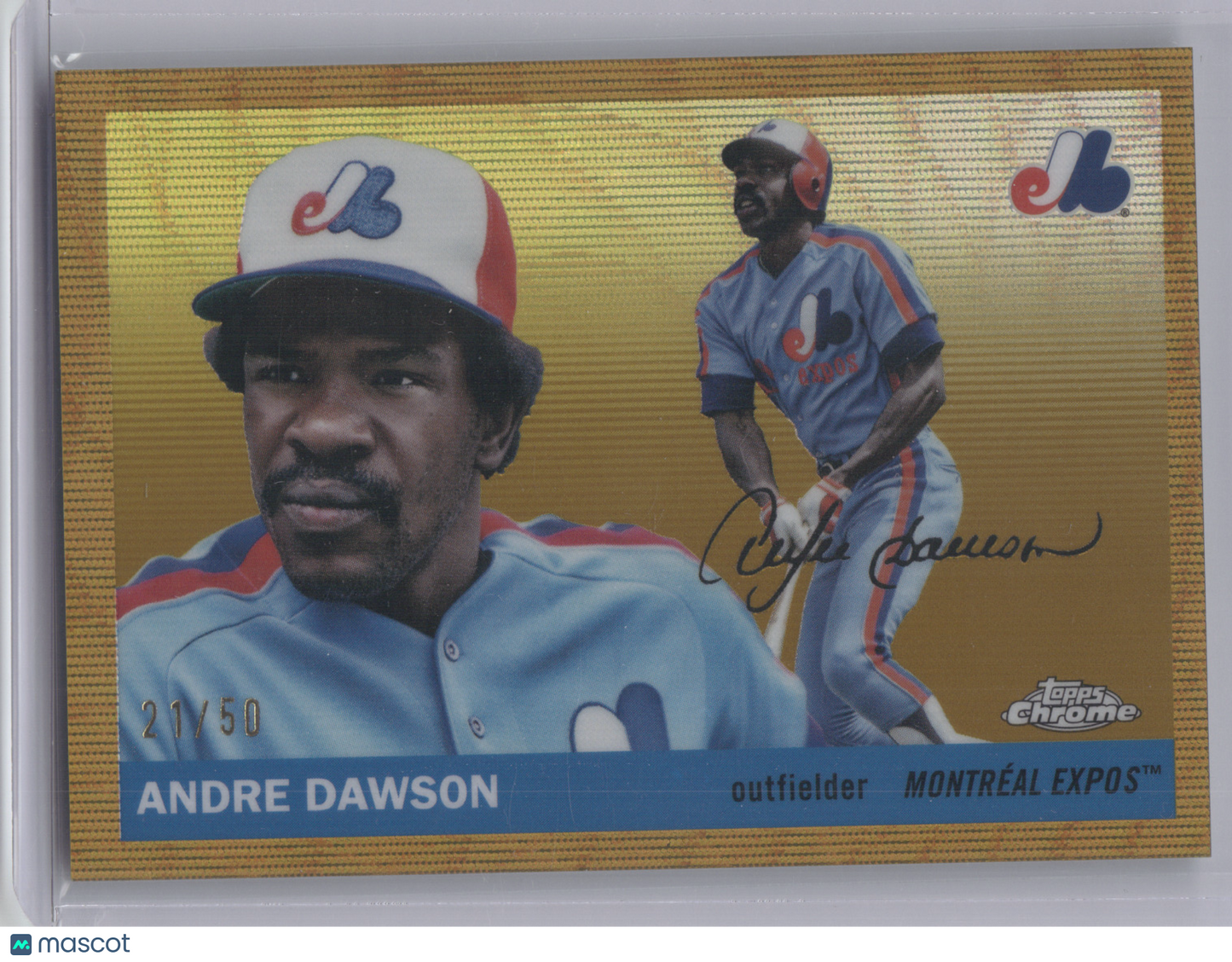 2025 Topps Chrome Platinum Andre Dawson #425 Gold Wave 21/50