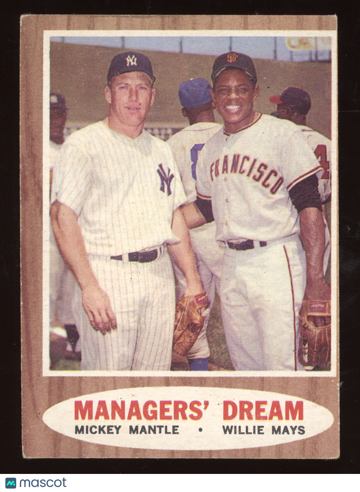 1962 Topps Willie Mays Mickey Mantle #18
