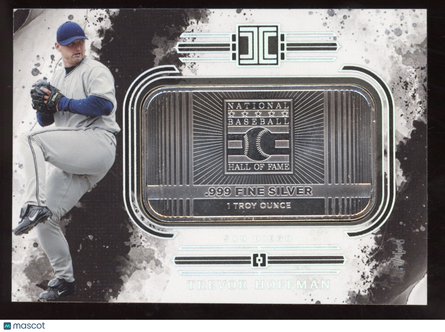 2025 Panini Impeccable Trevor Hoffman #11 04/25 Troy Ounce .999 Fine Silver Bar
