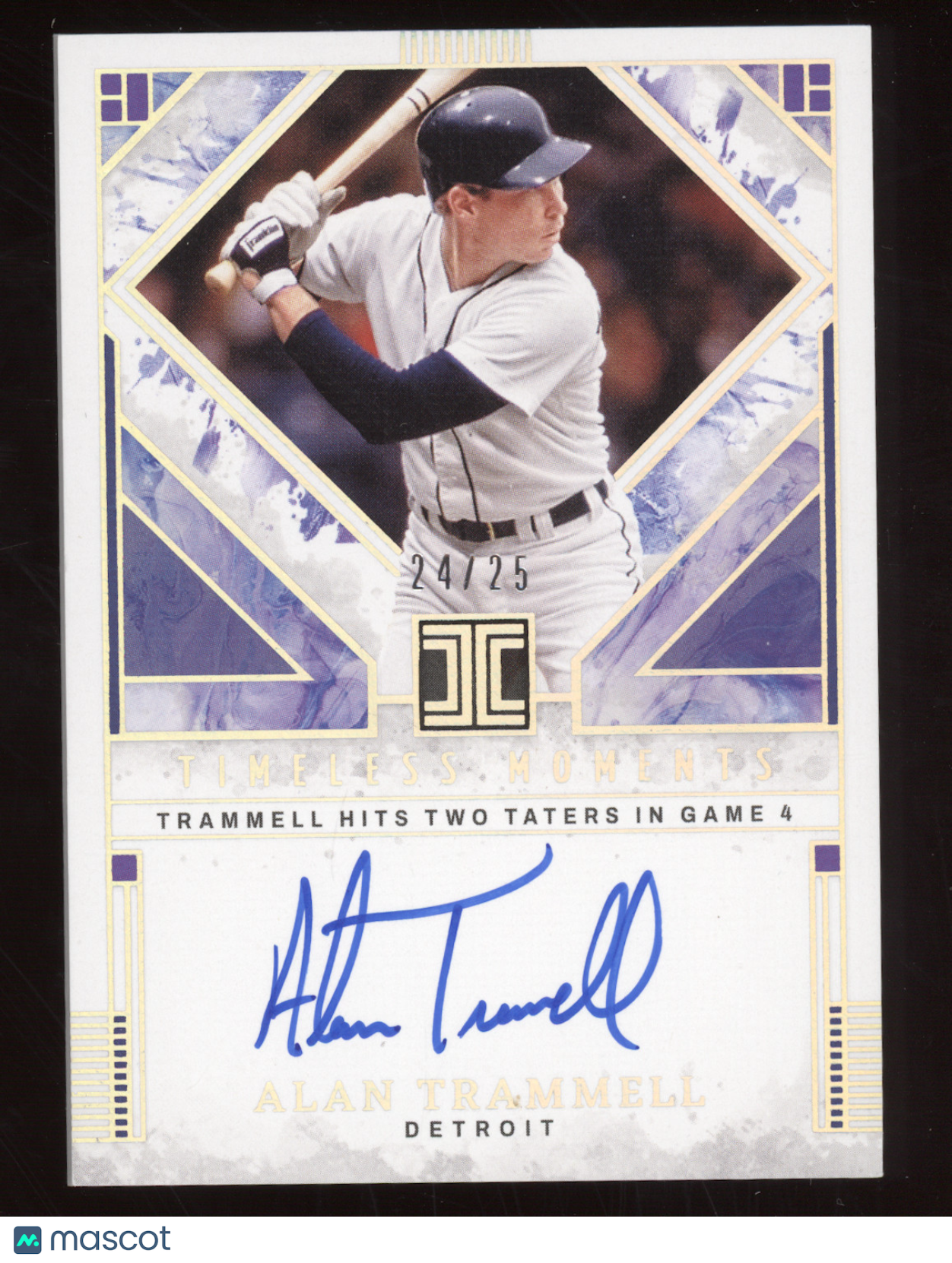 2025 Panini Impeccable Timeless Moments Alan Trammell #TMS-AT 24/25