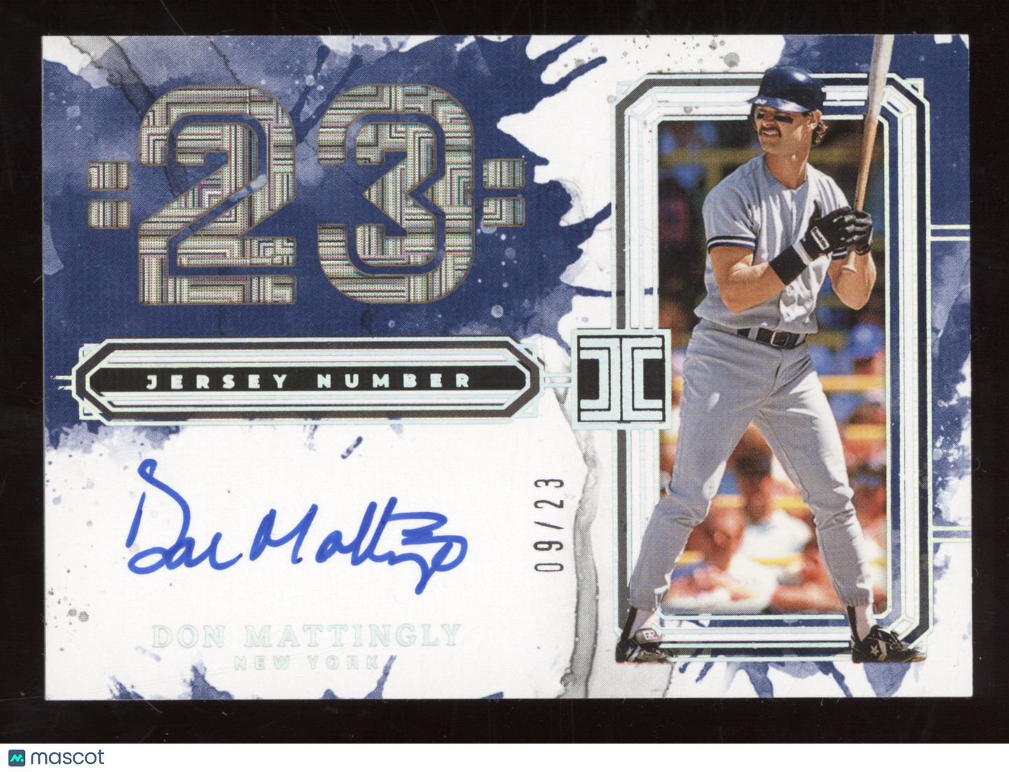 2025 Panini Impeccable Baseball Don Mattingly #INS-DM 09/23 Jersey Number