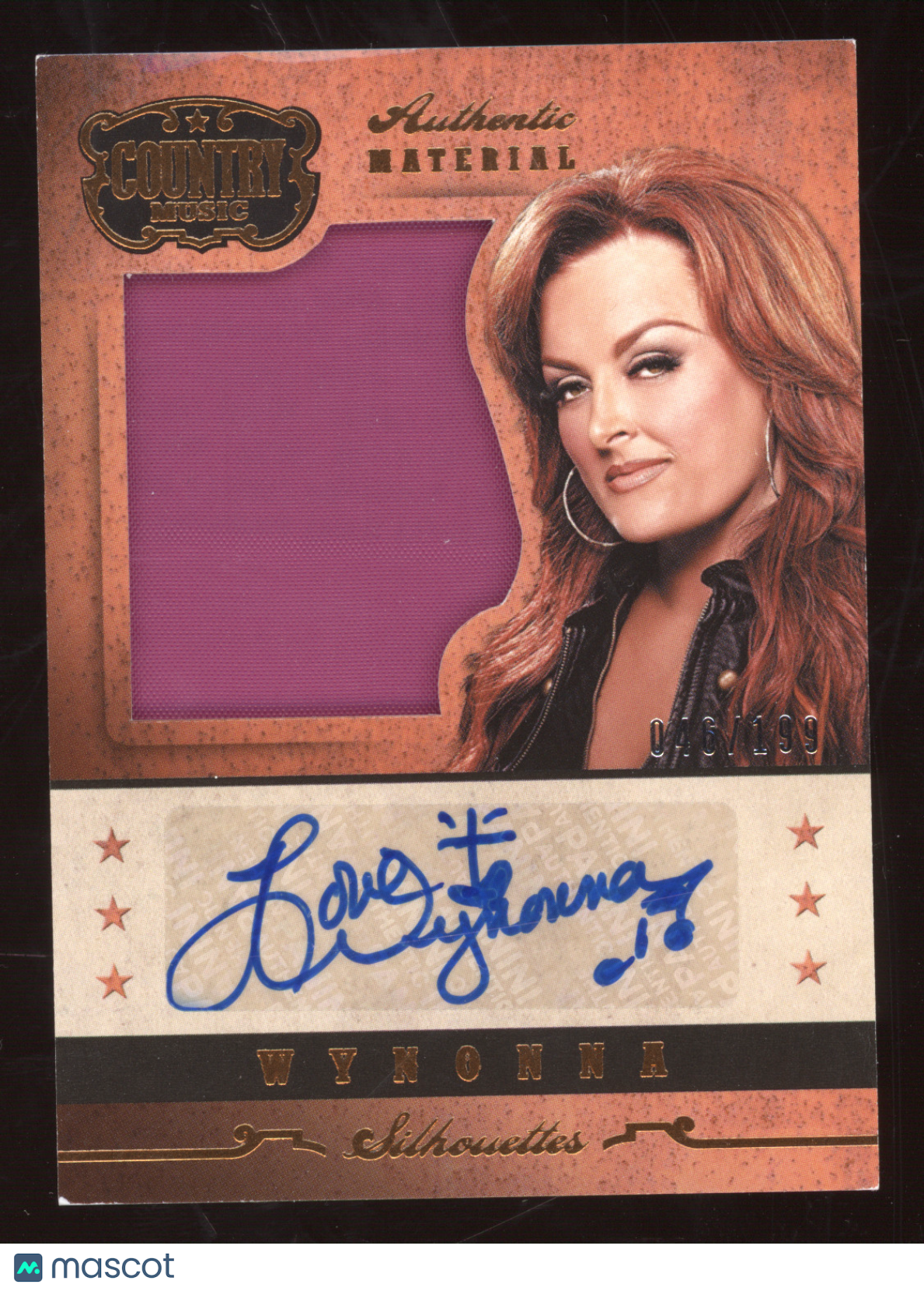 2014 Panini Country Music Silhouettes Wynonna 046/199 Authentic Material #SI-W