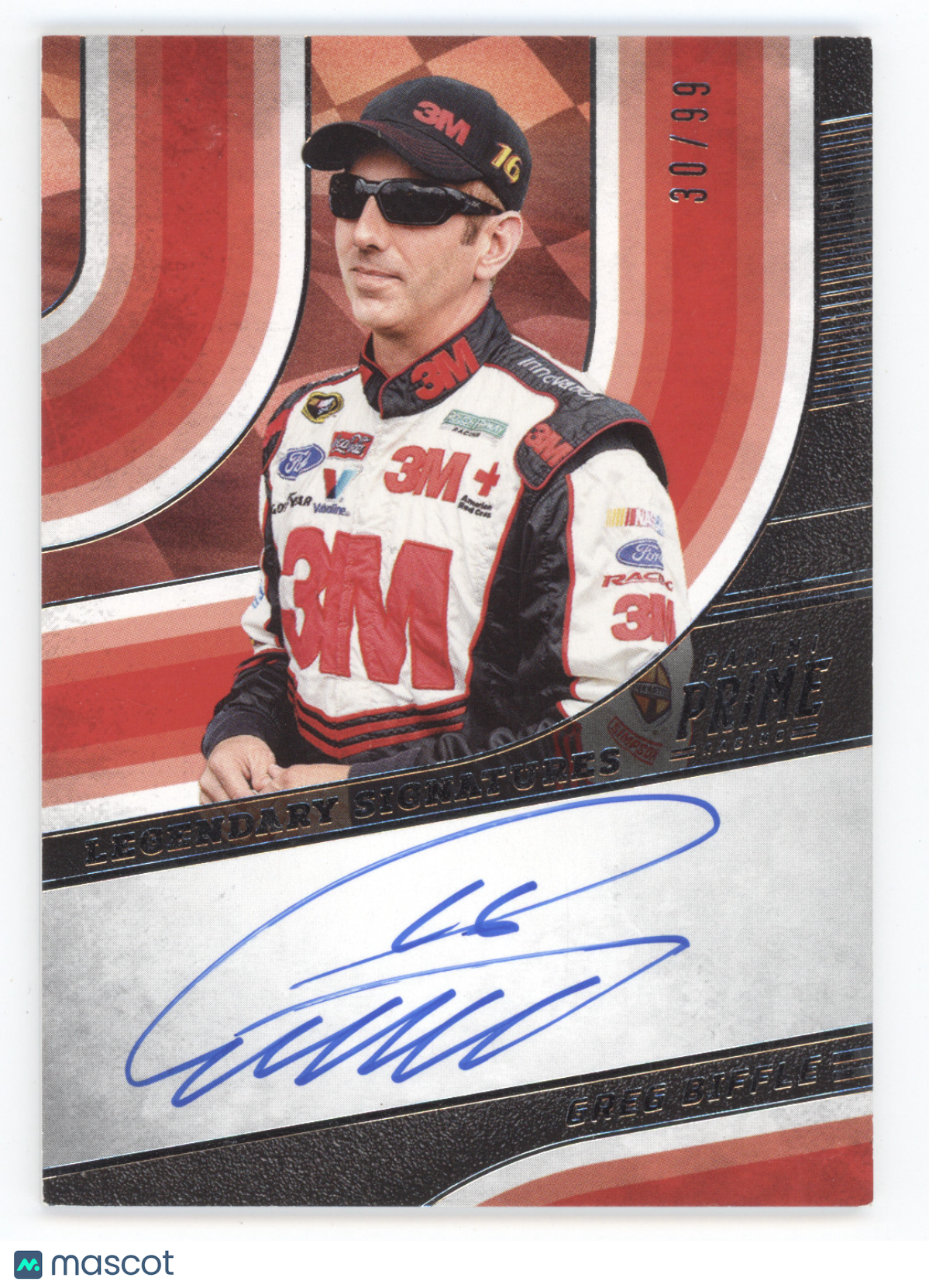 2023 Panini Prime Racing Legendary Signatures Greg Biffle #LS-GBF 30/99