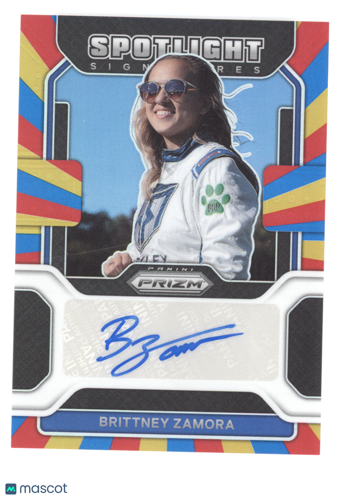 2022 Panini Prizm Racing Spotlight Signatures Brittney Zamora #SS-BZ 12/24
