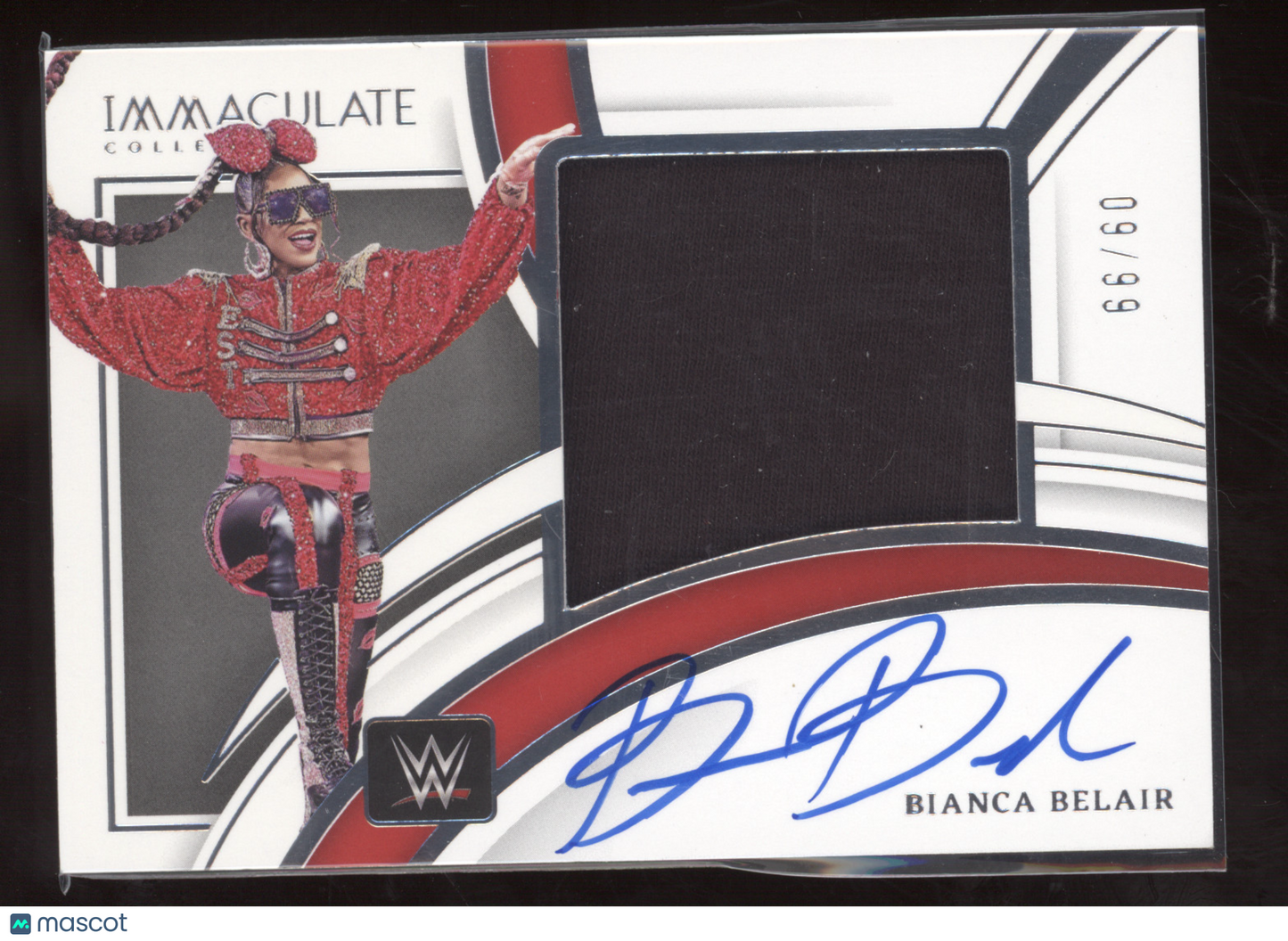 2022 Panini Immaculate Collection WWE Bianca Belair #PM-BBL 09/99 Superstar-worn