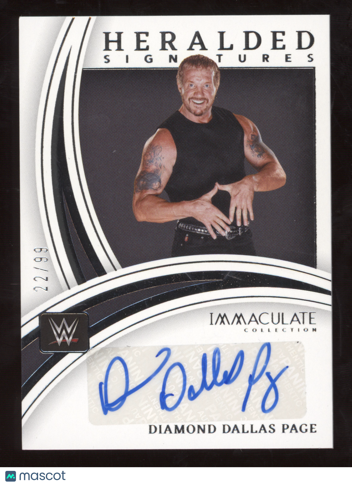 2022 Immaculate Collection Heralded Signatures Diamond Dallas Page #HS-DDP 22/99