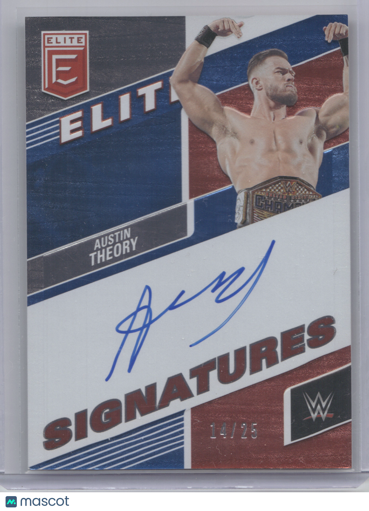 2023 Panini Donruss Elite WWE Elite Signatures Austin Theory #ES-ATH 14/25